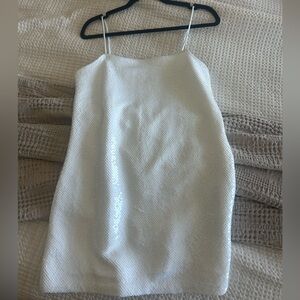 Abercrombie White Sequin Mini Dress